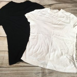 A New Day Short Sleeve Crew Neck Tees XS Black & White